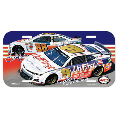 CHASE & DALE JR. THROWBACK PLASTIC LICENSE PLATE