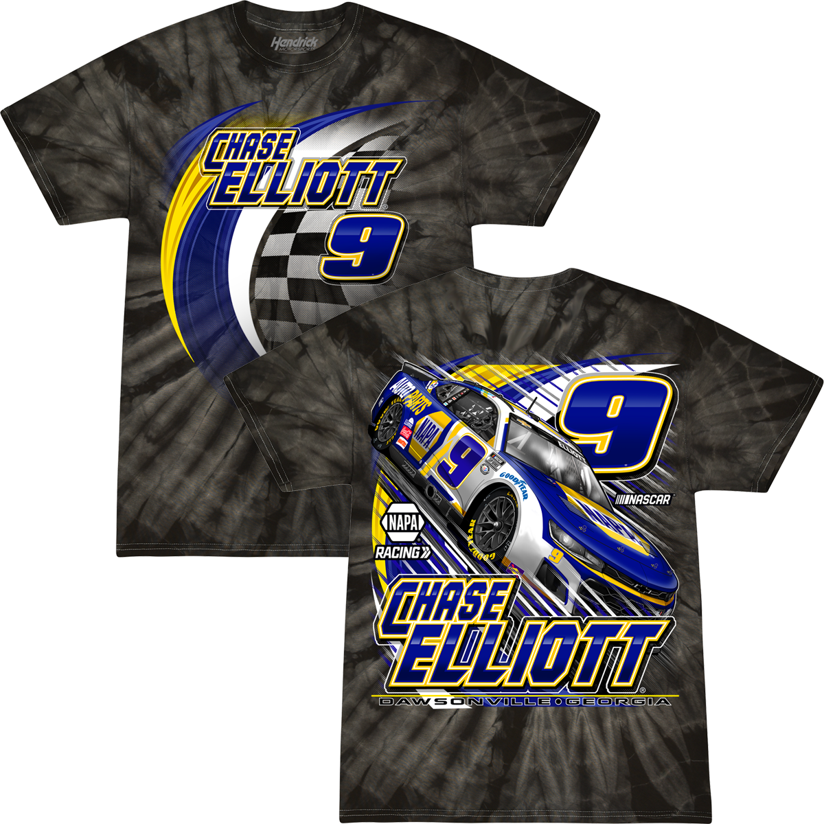 BLACK NAPA TIE-DYE TEE – Chase Elliott Store