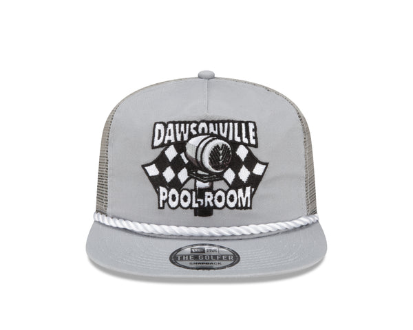 GREY POOL ROOM NEW ERA GOLFER TRUCKER HAT