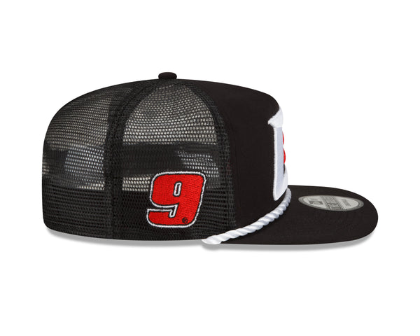 BLACK CE NEW ERA GOLFER TRUCKER HAT