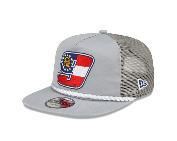 GREY GEORGIA 9 NEW ERA GOLFER TRUCKER HAT