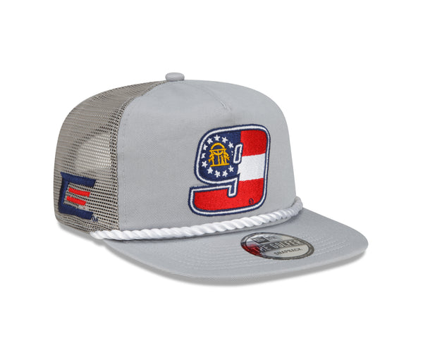 GREY GEORGIA 9 NEW ERA GOLFER TRUCKER HAT