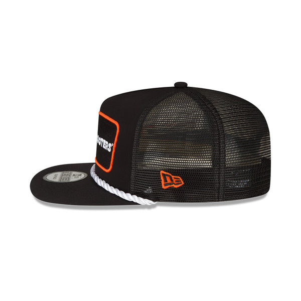 9 BLACK HOOTERS NEW ERA GOLFER TRUCKER HAT