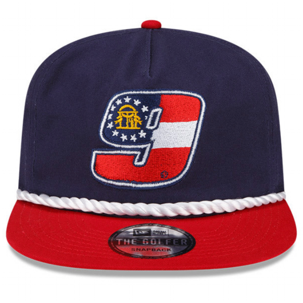 BLUE & RED GEORGIA 9 NEW ERA GOLFER HAT