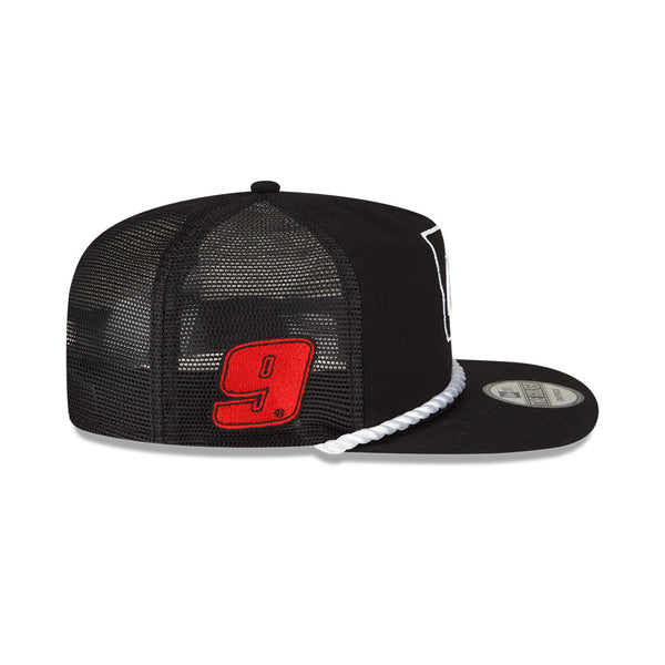 BLACK CE GA OUTLINE NEW ERA GOLFER TRUCKER HAT