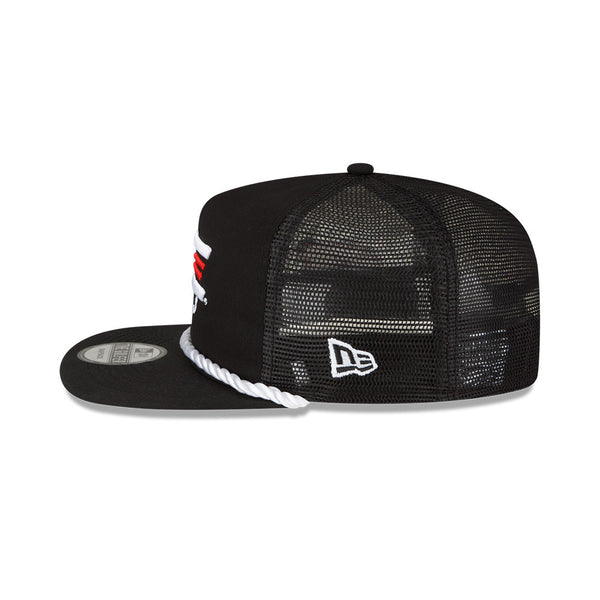 BLACK CE GA OUTLINE NEW ERA GOLFER TRUCKER HAT