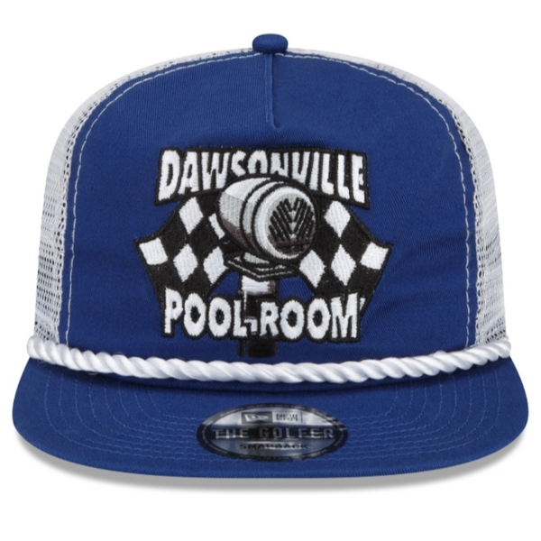 BLUE & WHITE POOL ROOM NEW ERA GOLFER TRUCKER HAT