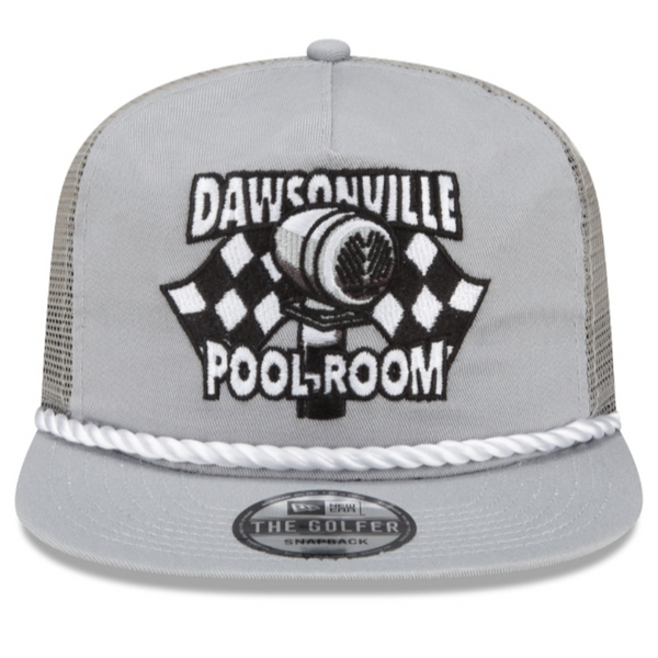 GREY POOL ROOM NEW ERA GOLFER TRUCKER HAT