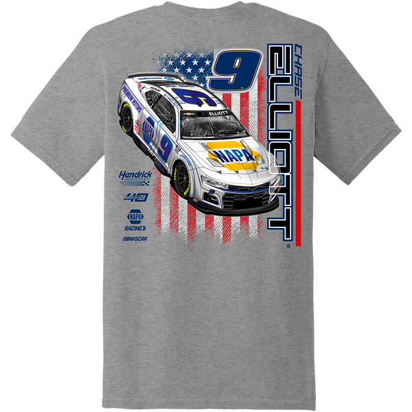 WHITE NAPA CAR STARS & STRIPES TEE