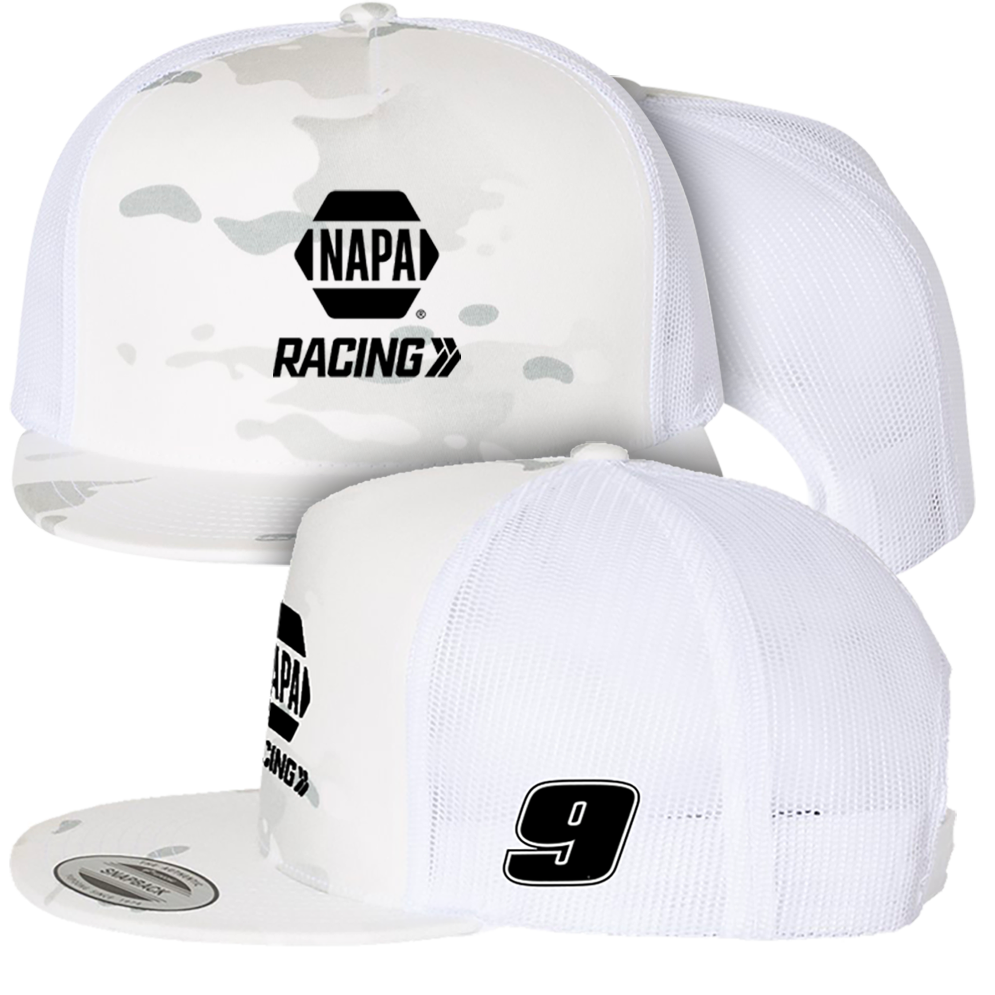 WHITE CAMO HAT