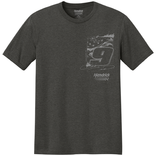 *PRE-ORDER* HEATHERED CHARCOAL FLAG TEE