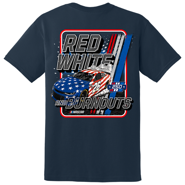 *PRE-ORDER* NAVY RED, WHITE & BURNOUTS