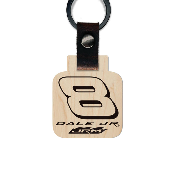 Dale Earnhardt Jr. #8 Wooden Keychain  | Crafted from Cherry and Maple Wood | Made in USA | Officially Licensed by JR Motorsports
