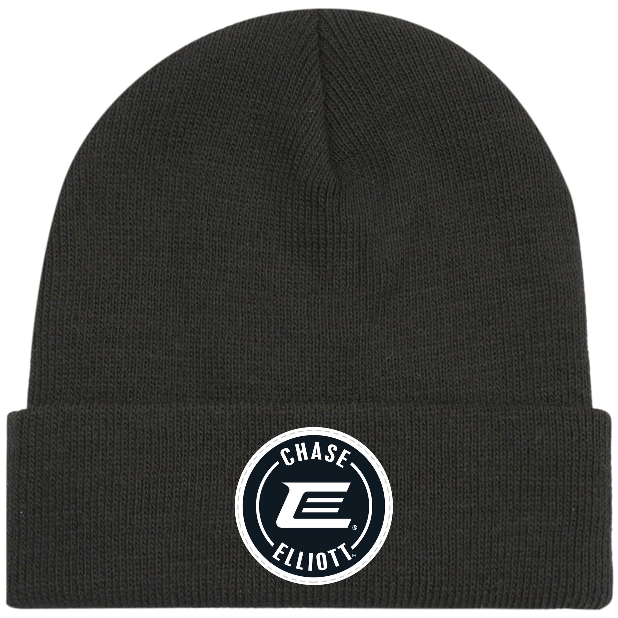 PVC PATCH BLACK CUFF BEANIE