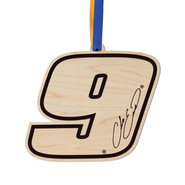Chase Elliot #9 Wooden Ornament