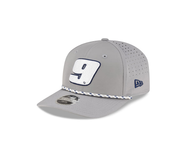 YOUTH GREY AND NAVY  9 970 STRETCH SNAP HAT