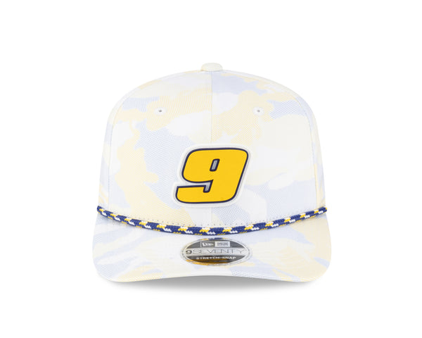 PVC 9 YELLOW AND BLUE CAMO 970 STRETCH SNAP HAT