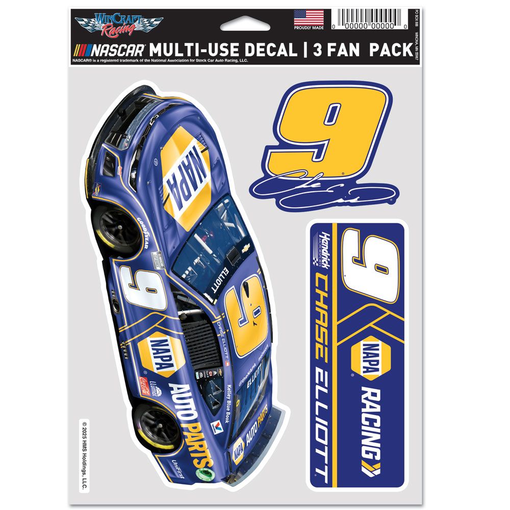 ***PRE-ORDER*** 2025 THREE PACK NAPA DECALS – Chase Elliott Store