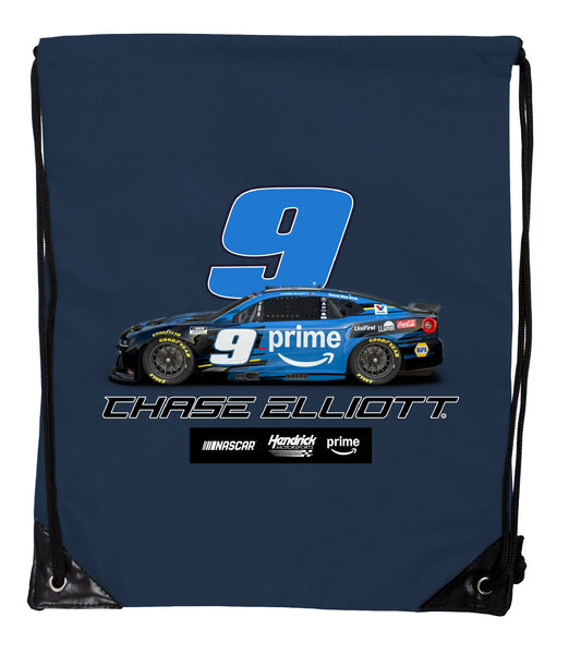 Chase Elliott #9 Nascar Offic. LIC. Drawstring Backpack - Lightweight Cinch Bag with Team Logo