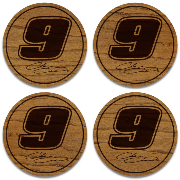Chase Elliott #9 Wooden Coaster 4-Pack