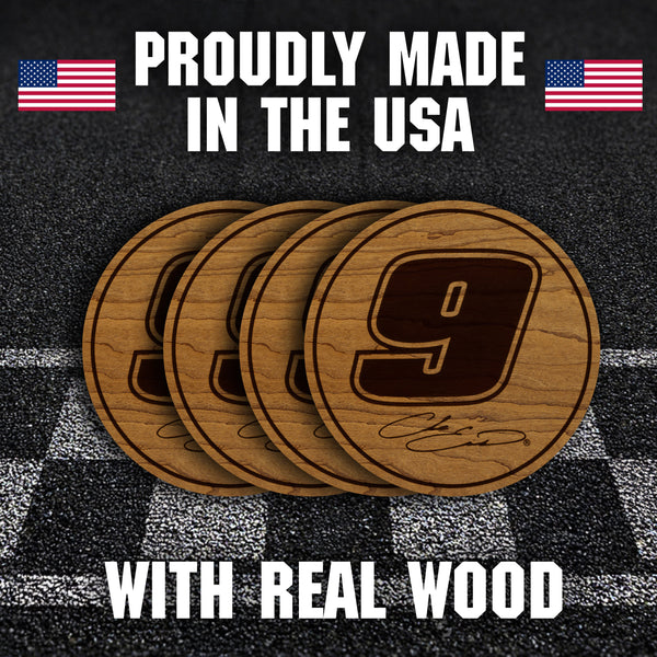 Chase Elliott #9 Wooden Coaster 4-Pack