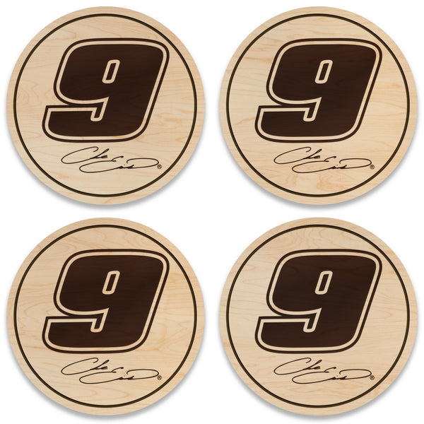 Chase Elliott #9 Wooden Coaster 4-Pack