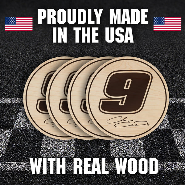 Chase Elliott #9 Wooden Coaster 4-Pack