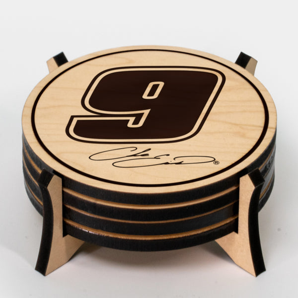 Chase Elliott #9 Wooden Coaster 4-Pack