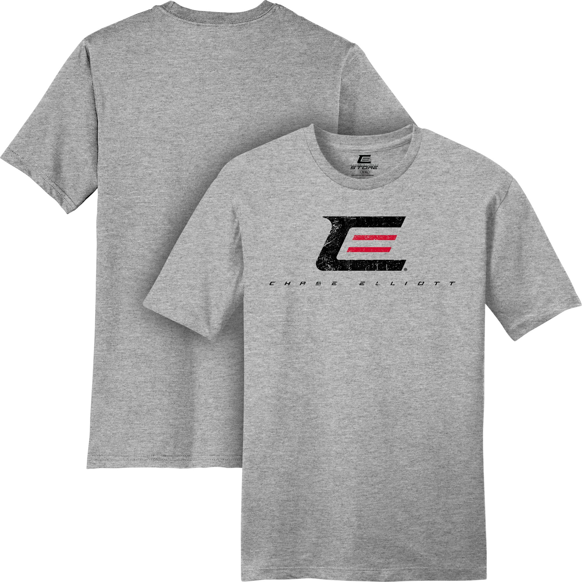 T-shirt gris à logo délavé