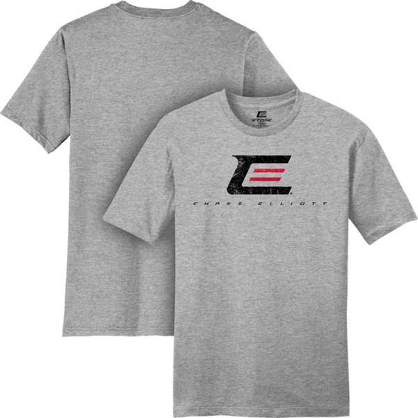 T-shirt gris à logo délavé