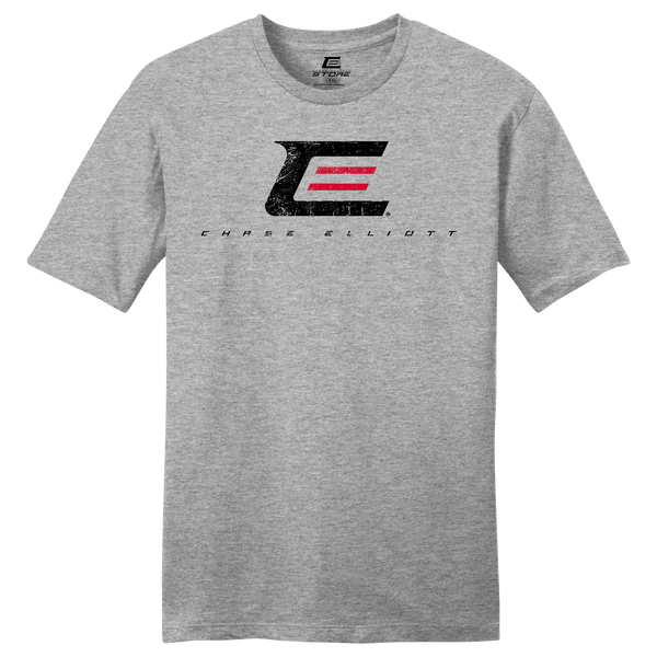 T-shirt gris à logo délavé