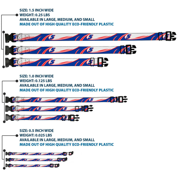 Plastic Clip Collar - Kyle Larson #5 Car Scheme White/Blue/Red