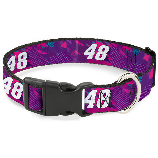 Plastic Clip Collar - Alex Bowman #48 Car Scheme Purples/Pinks/White