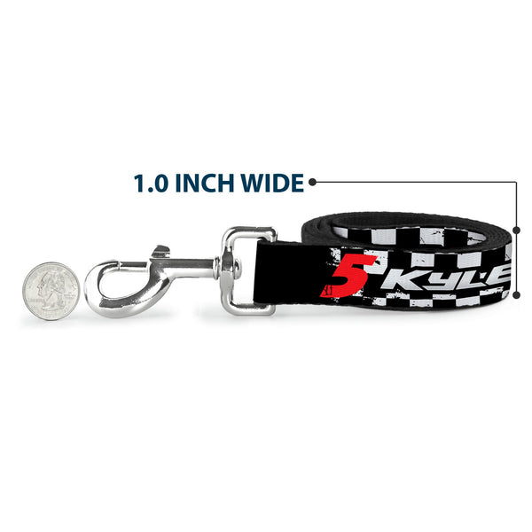 Dog Leash - KYLE LARSON #5 VALVOLINE Hendrick Motorsports Logo Black/White/Red