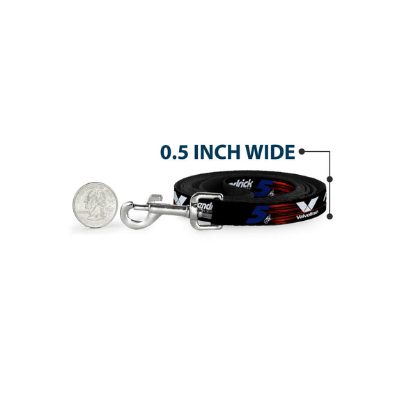 Dog Leash - Kyle Larson #5 Autograph VALVOLINE Hendrick Motorsports Logo Black/Red/White/Blue