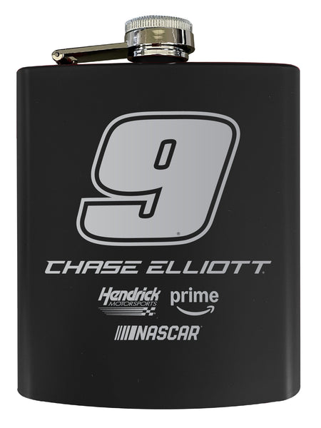 Nascar #9 Chase Elliott 7 oz Stainless Steel Flask with Matte Finish