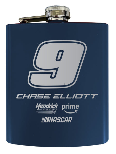 Nascar #9 Chase Elliott 7 oz Stainless Steel Flask with Matte Finish