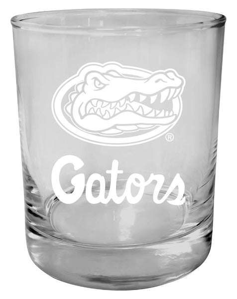 Florida Gators 11 oz Round College Whiskey Glass – Officially Licensed with Full Color or Engraved Logo