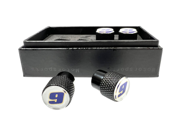 Chase Elliott NAPA # Only Black Knurled Valve Stem Caps