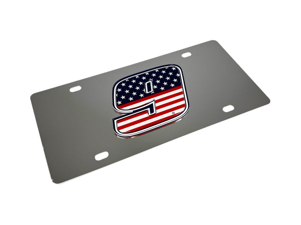 Chase Elliott Patriotic #9 Stainless Steel License Plate