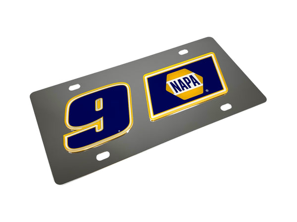 Chase Elliott NAPA # & Sponsor Stainless Steel License Plate