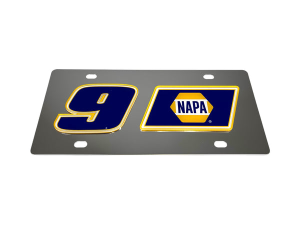 Chase Elliott NAPA # & Sponsor Stainless Steel License Plate