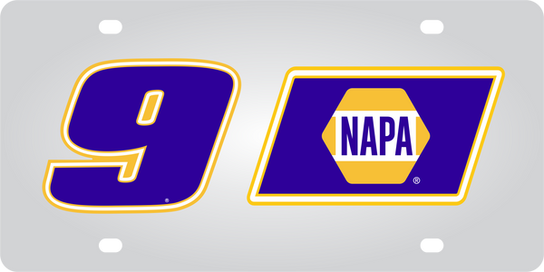 Chase Elliott NAPA # & Sponsor Stainless Steel License Plate