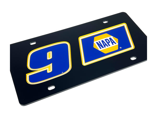 Chase Elliott NAPA # & Sponsor Acrylic License Plate