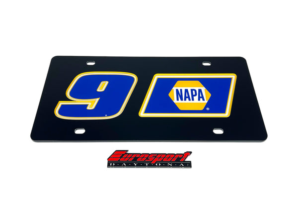 Chase Elliott NAPA # & Sponsor Acrylic License Plate