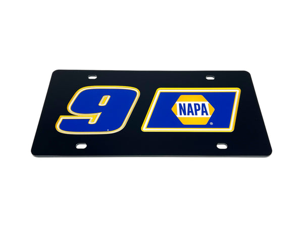 Chase Elliott NAPA # & Sponsor Acrylic License Plate