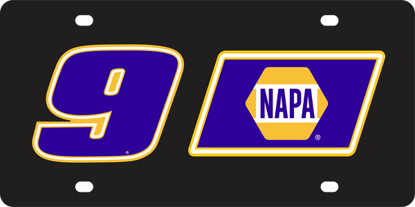 Chase Elliott NAPA # & Sponsor Acrylic License Plate