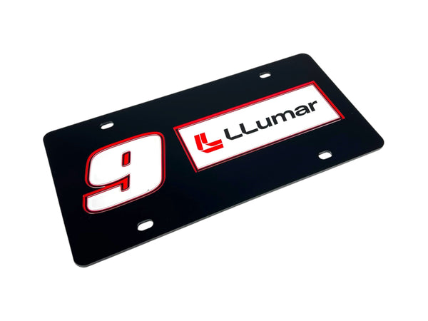 Chase Elliott LLumar # & Sponsor Acrylic License Plate