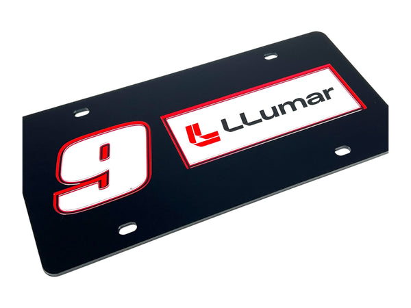 Chase Elliott LLumar # & Sponsor Acrylic License Plate