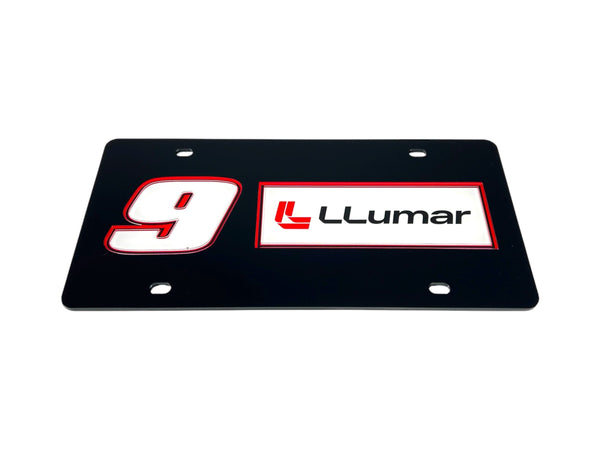 Chase Elliott LLumar # & Sponsor Acrylic License Plate